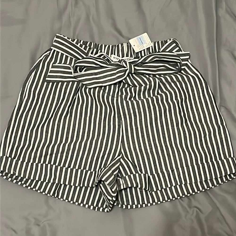 Grey striped shorts